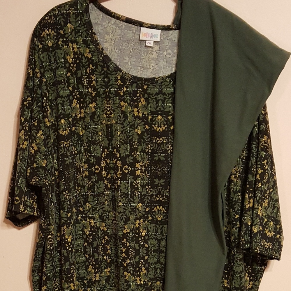 LulaRoe outfit 2X Irma TC leggings